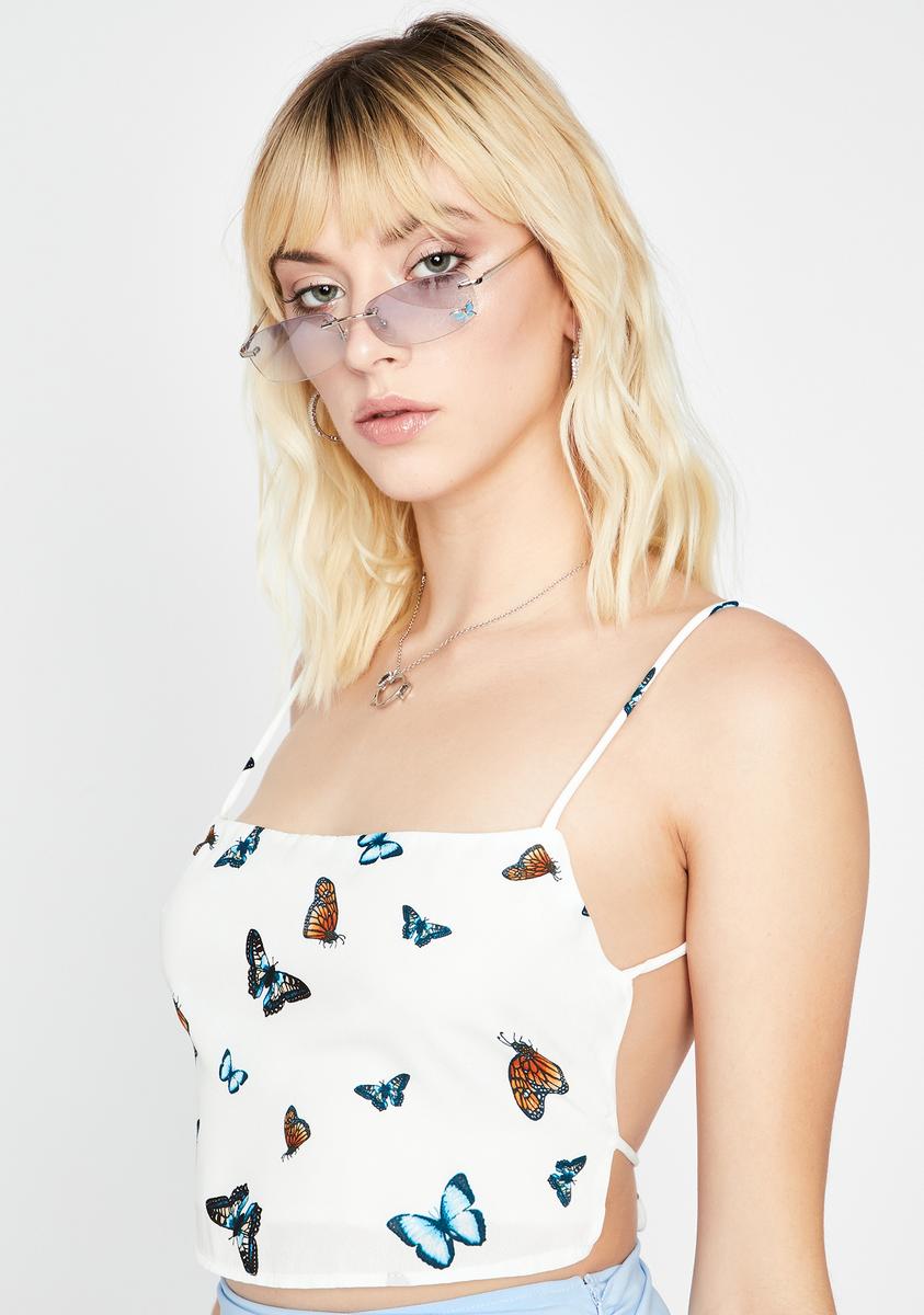 Angel Did I Flutter Crop Top