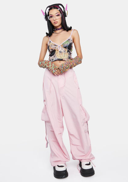 Anime Mesh Cropped Cami