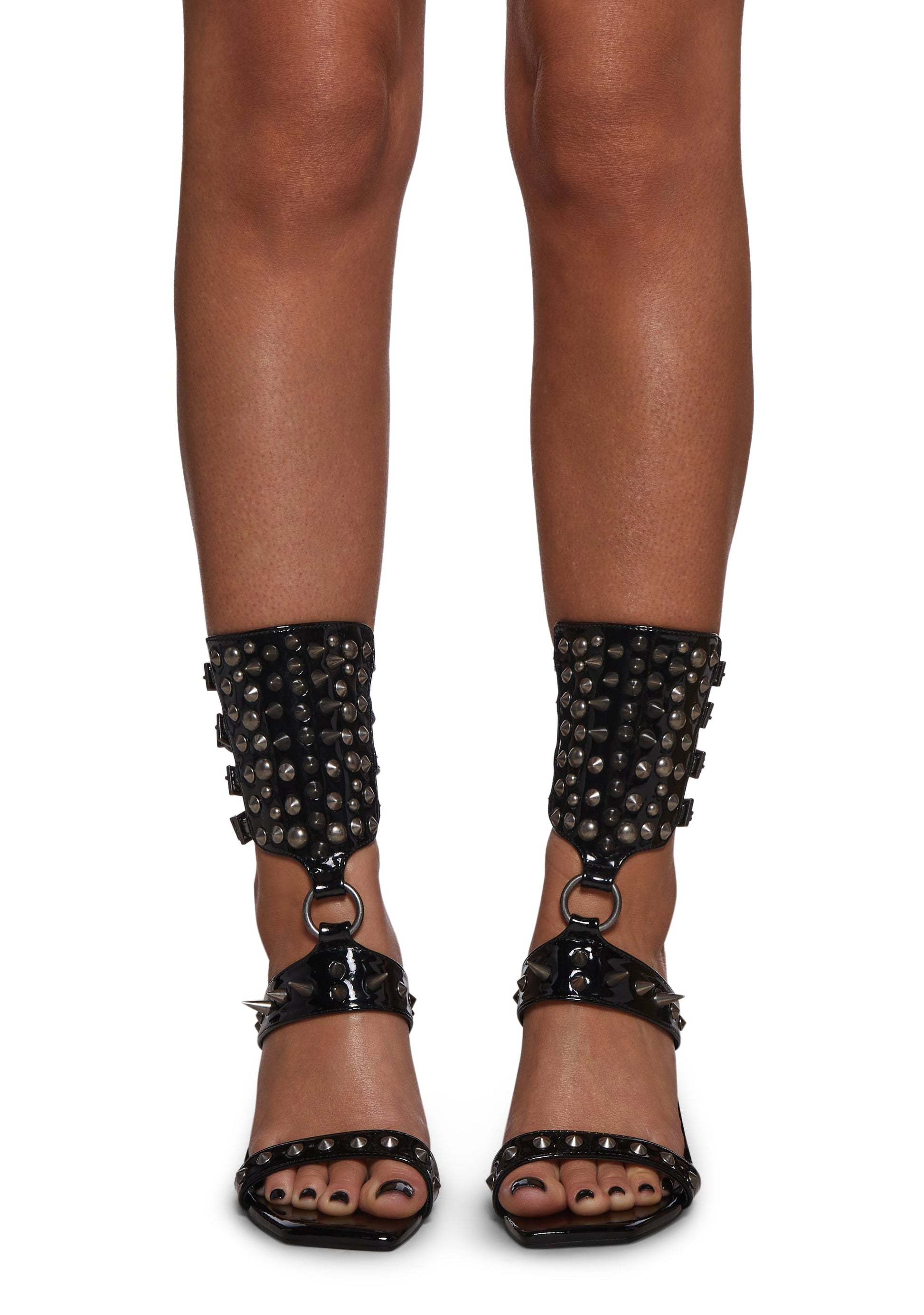 Analog Spiked Armor Heels - Black