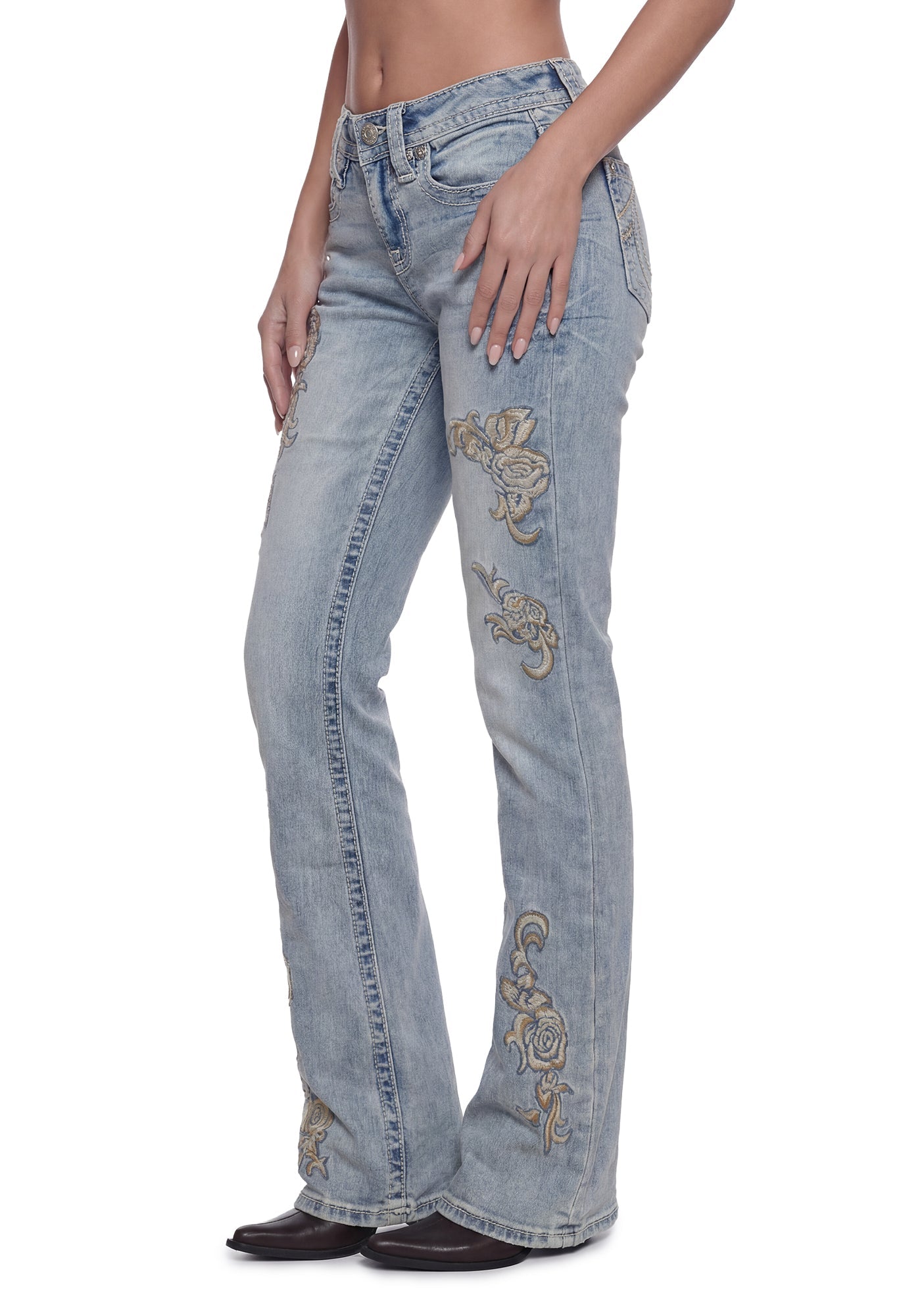 Anora Floral Flare Jeans 32"