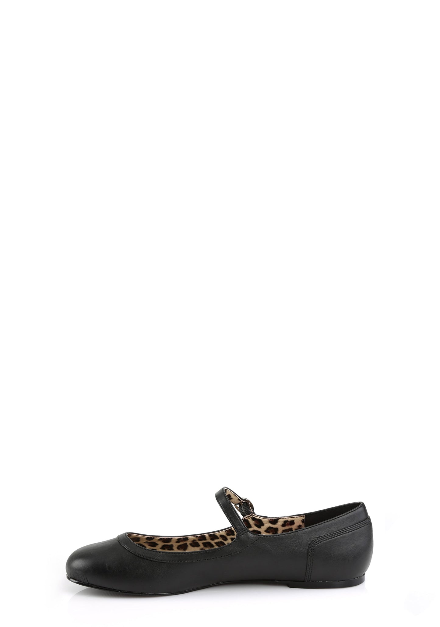 Anna-02 Mary Jane Ballet Flats-Black PU