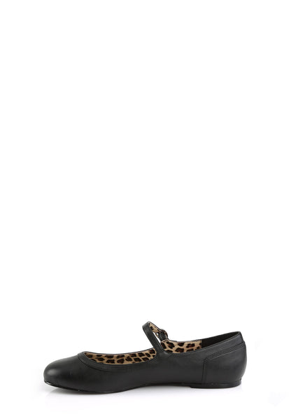 Anna-02 Mary Jane Ballet Flats-Black PU