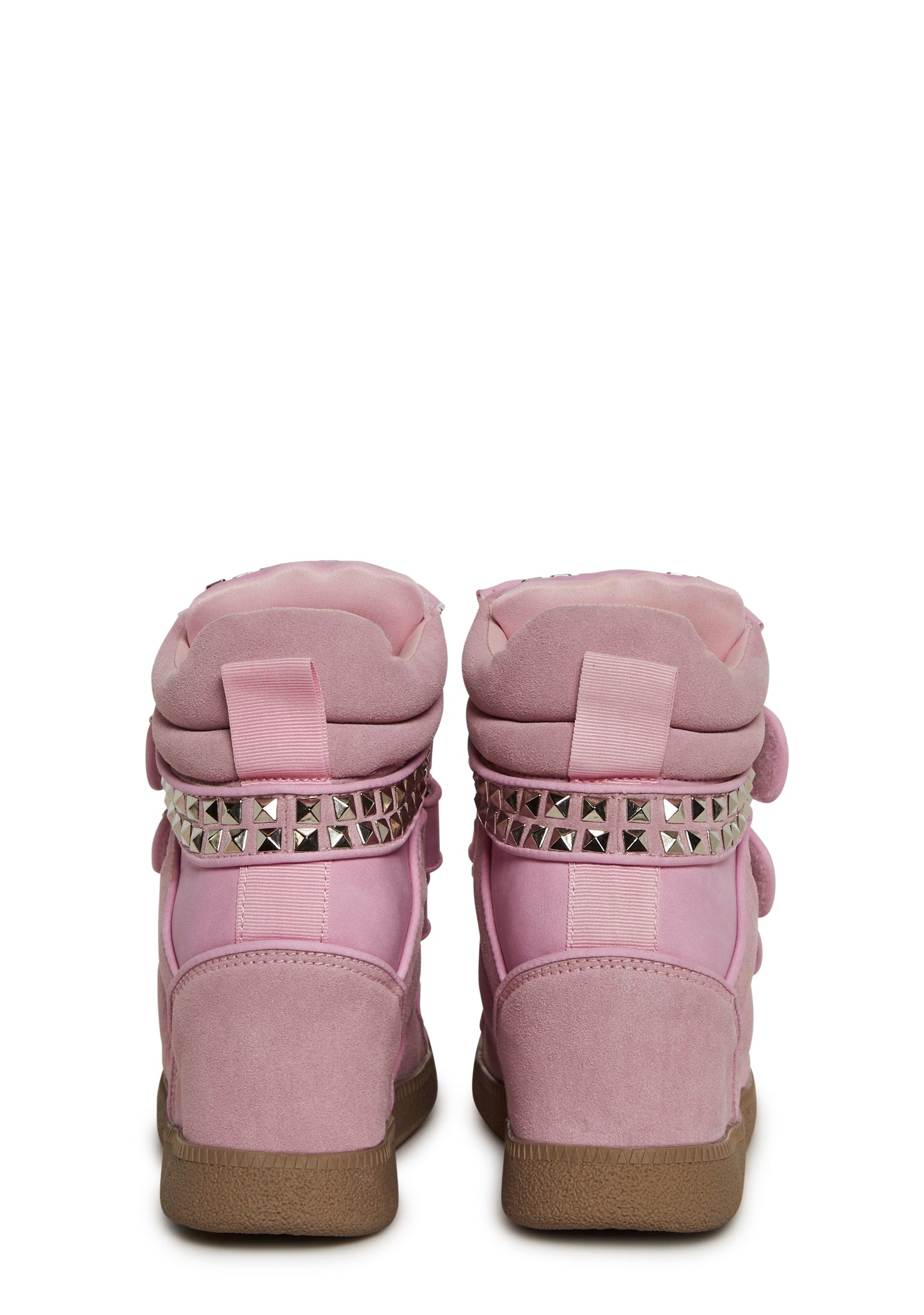 Ambient Wedge Sneakers With Studs - Pink