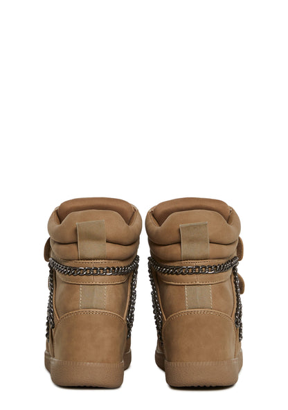 Ambient Wedge Sneakers With Chain