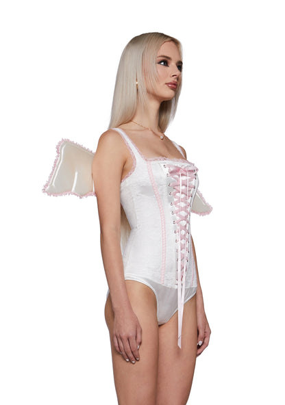 Angelina Corset Bodysuit with Wings
