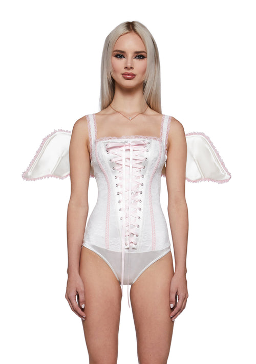 Angelina Corset Bodysuit with Wings