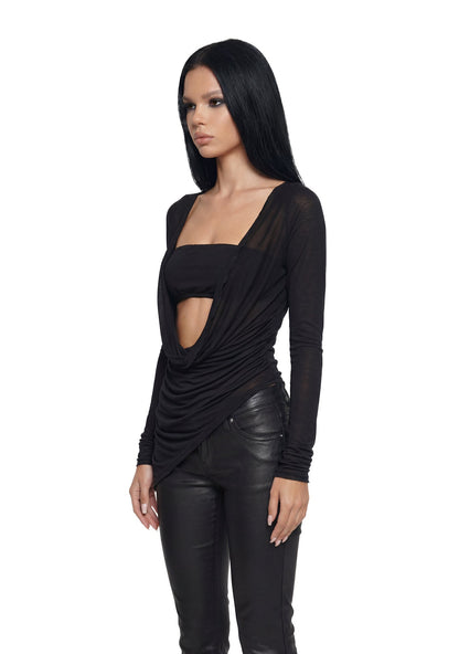 Analog Cowl Neck With Bandeau Top