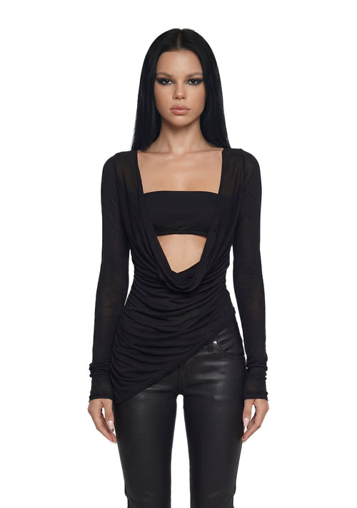 Analog Cowl Neck With Bandeau Top