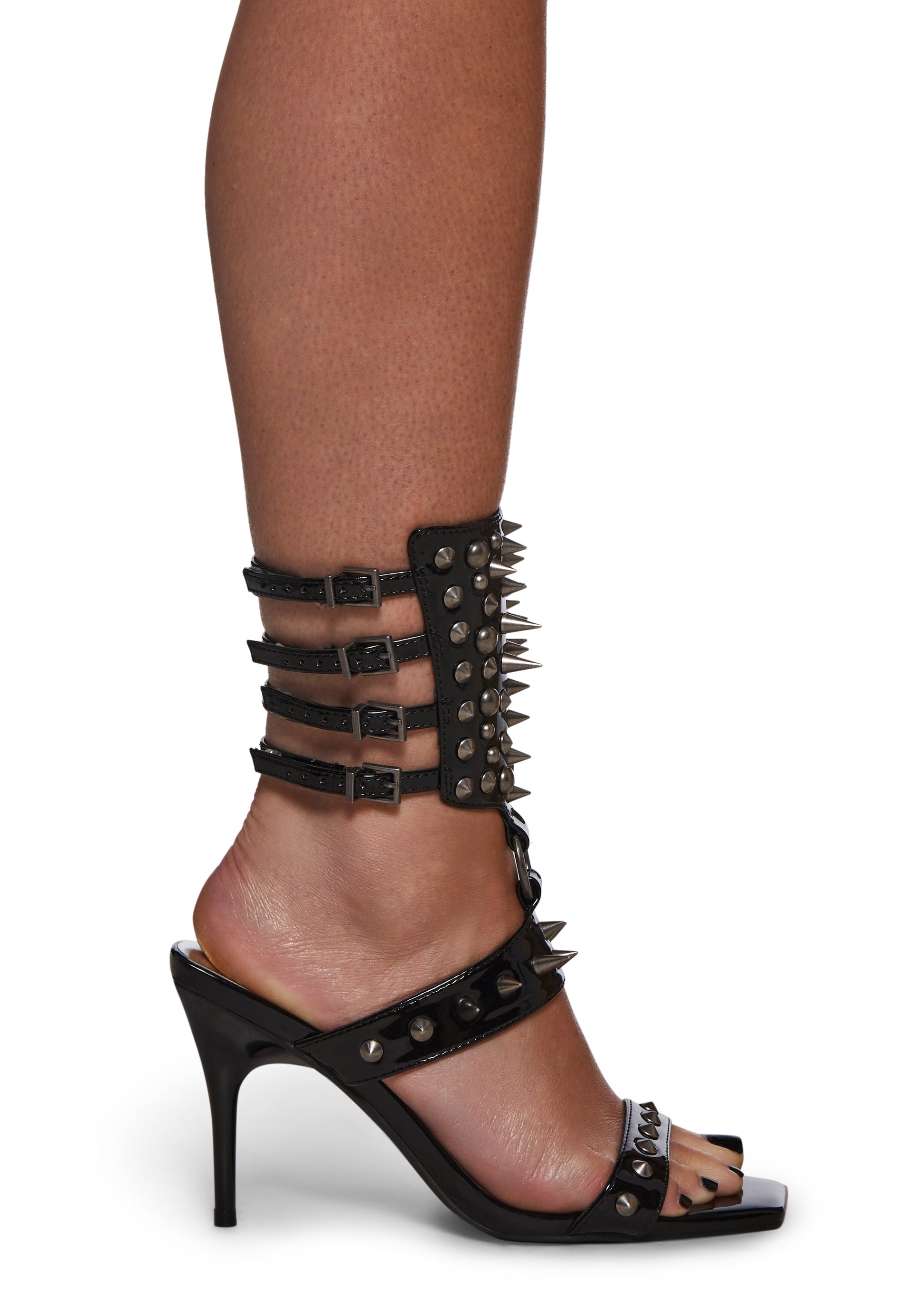 Analog Spiked Armor Heels - Black