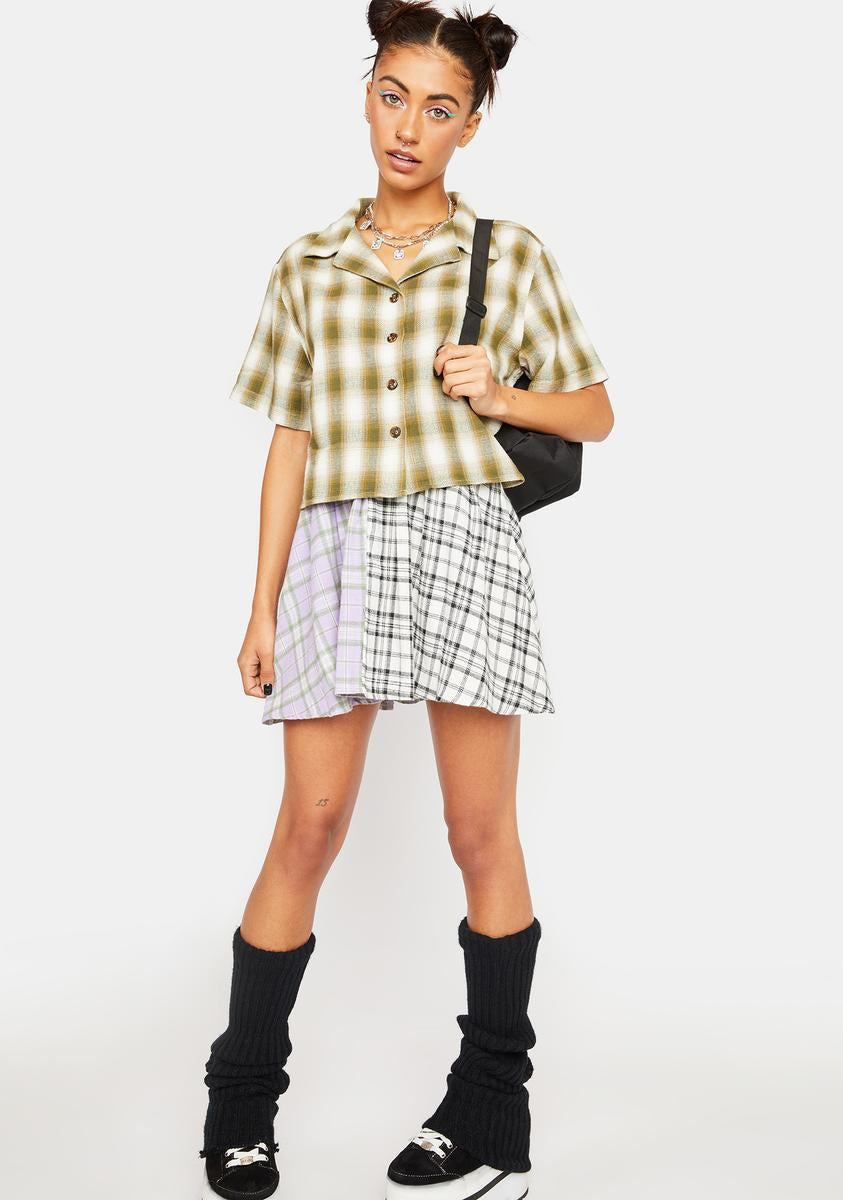 Angel Checked Crop Shirt