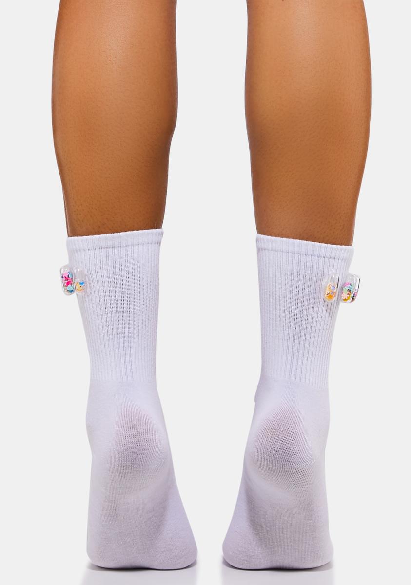 Angel Remind Me Pill Crew Socks