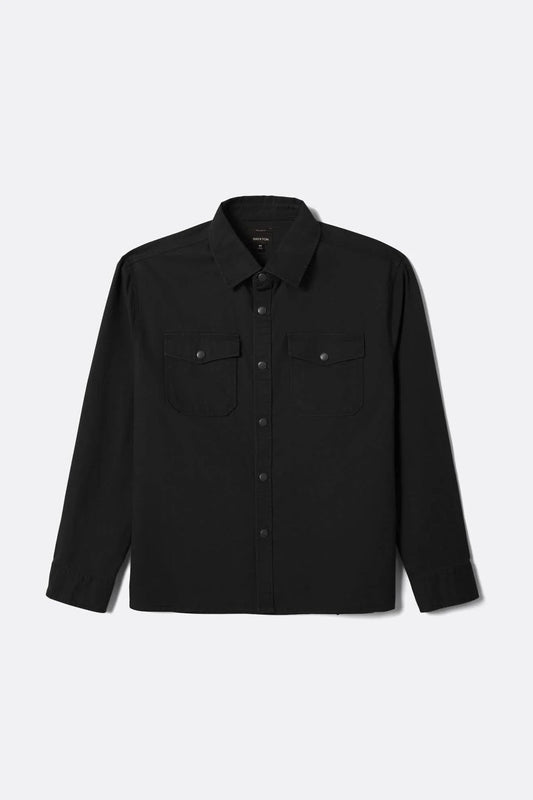 Ash Denim Long Sleeve Overshirt Black