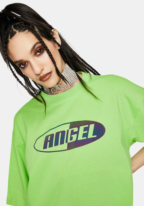 Angel Reflective Oversized Graphic Tee