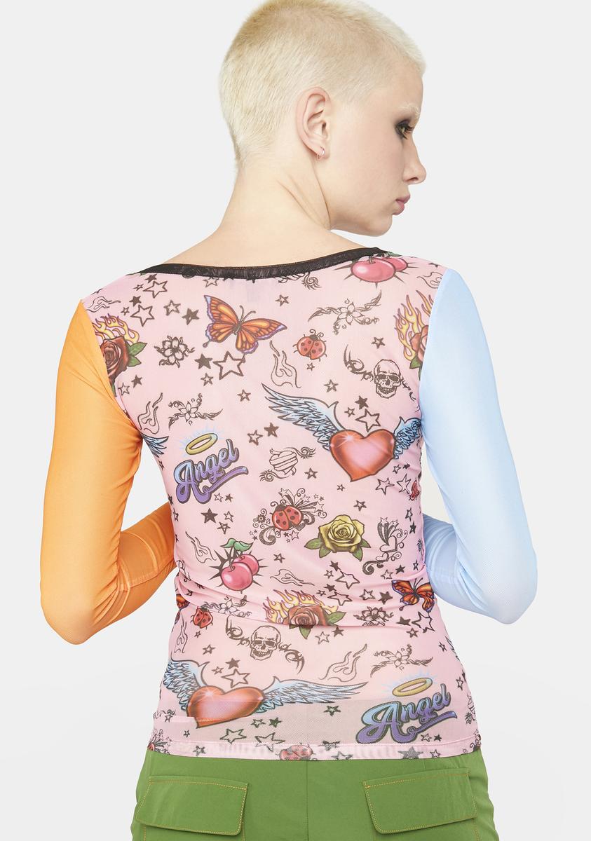 Angst And Anarchy Mesh Top