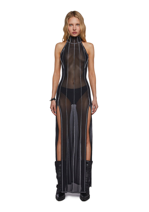 Ambient Maxi Dress With Contrast Stitching
