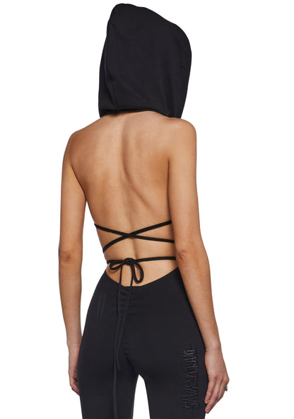 Ambient Hooded Backless Jumpsuit
