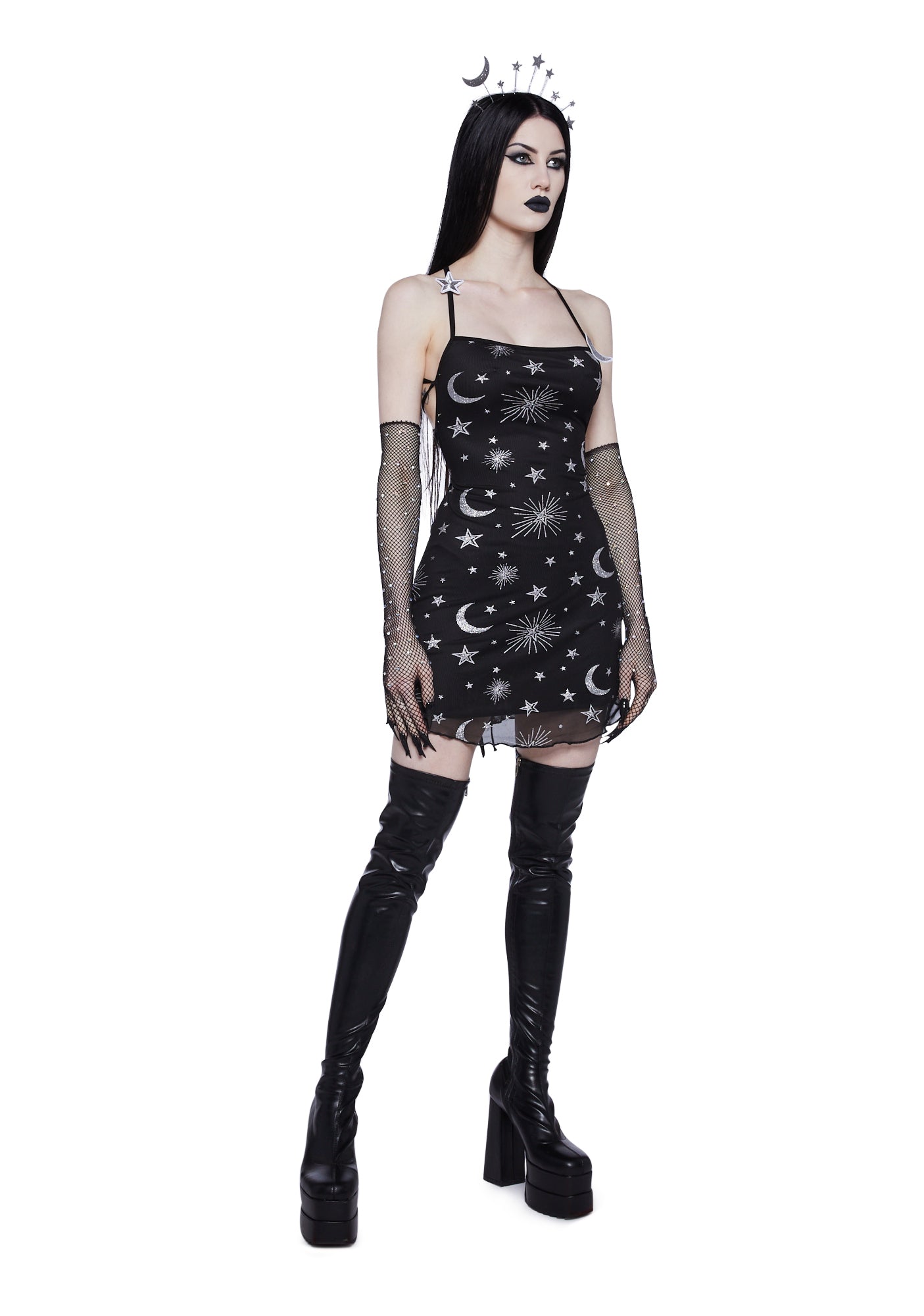 Among The Moon Dress And Headband Costume