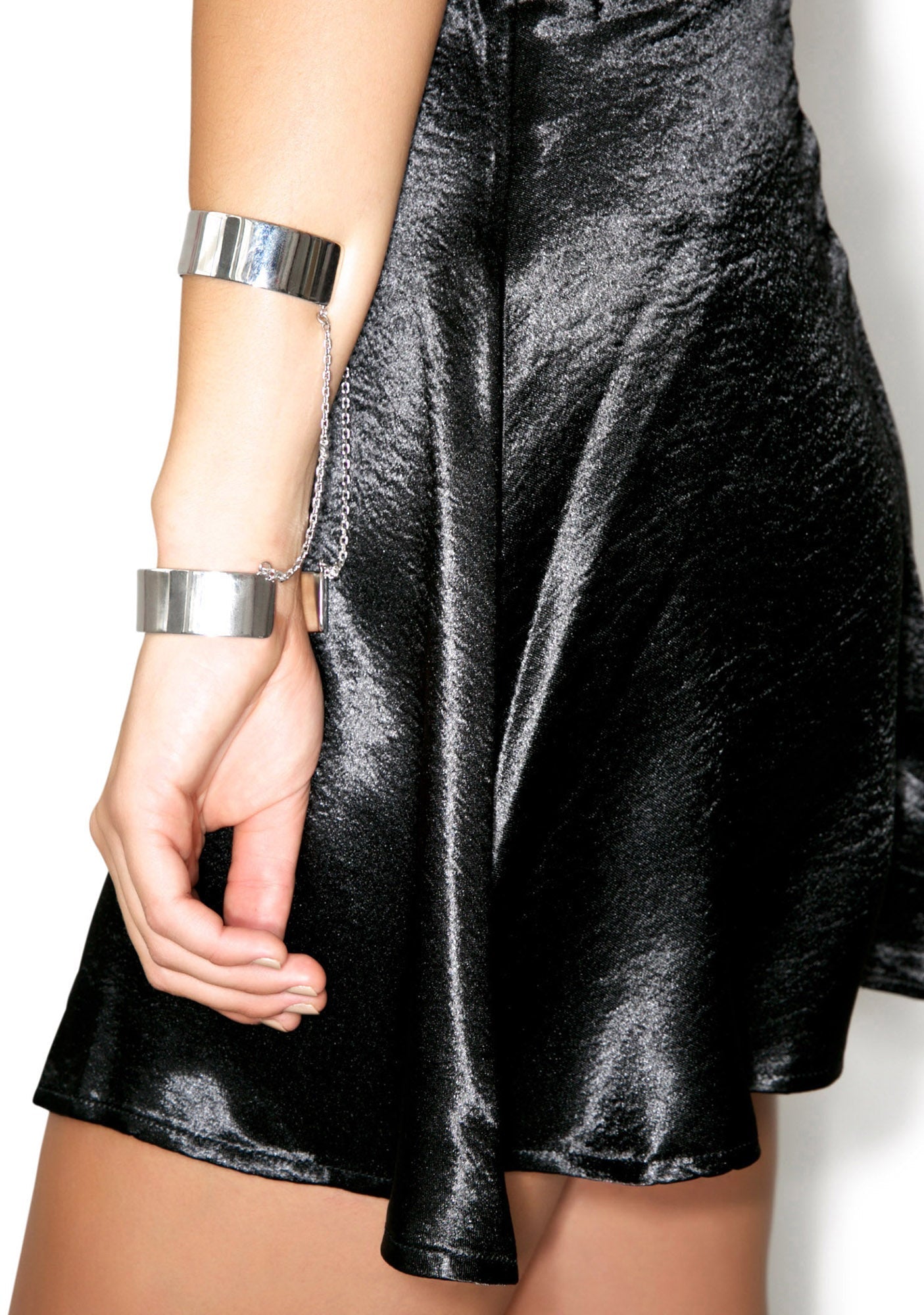 Anarchy Silver Double Cuff