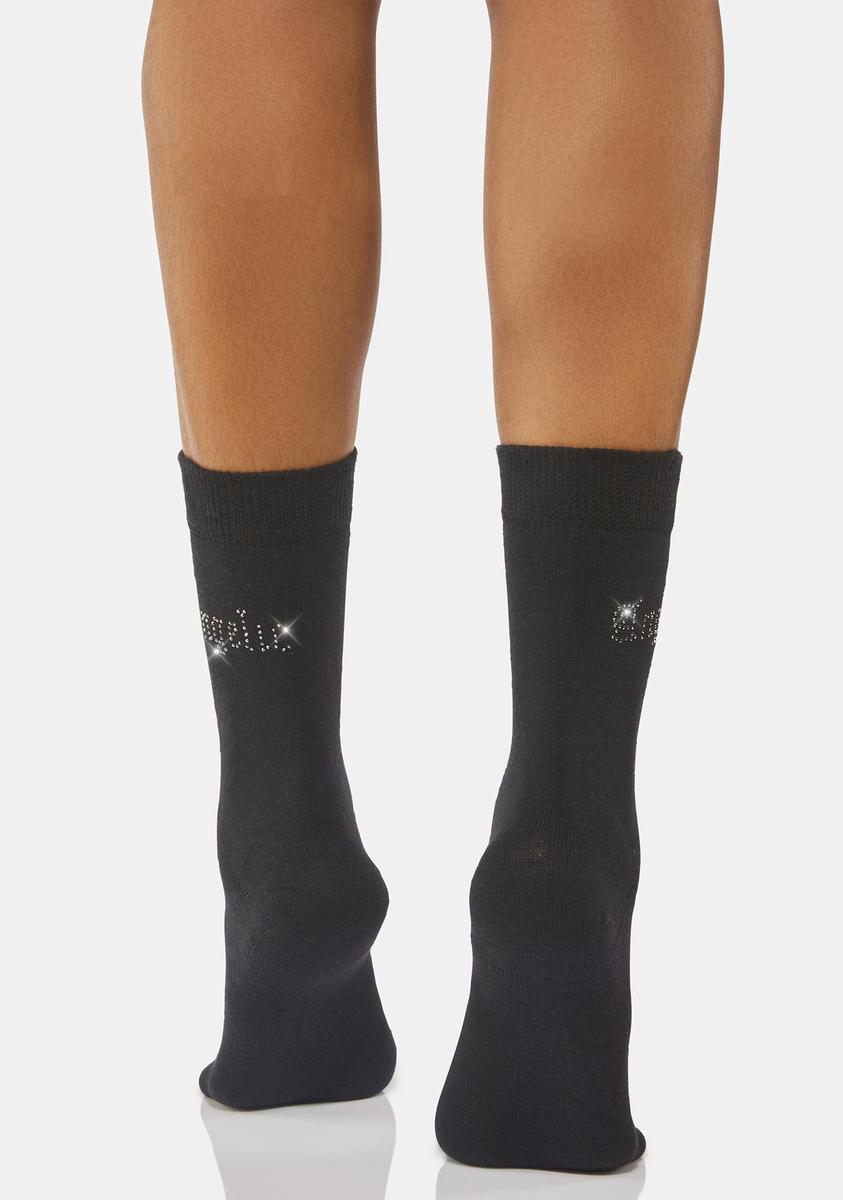 Angelic Diamante Socks