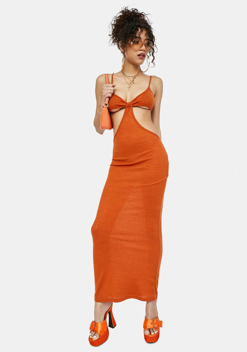 Amber Check My Style Cut Out Maxi Dress