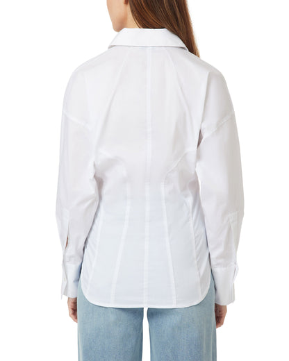 fitted waist button down shirt