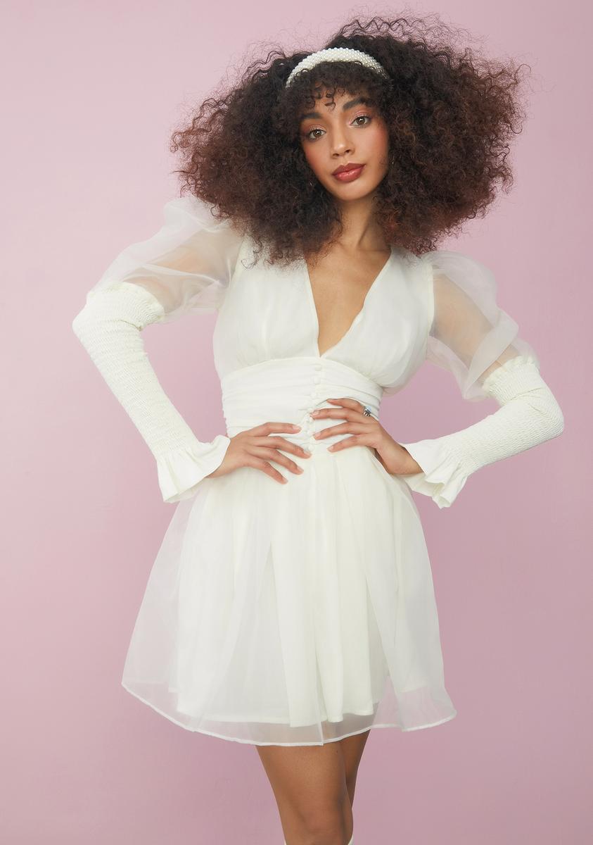 Angel Talk About Forever Organza Mini Dress