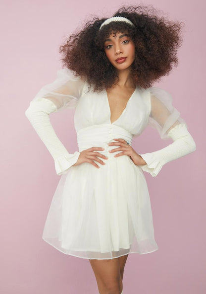 Angel Talk About Forever Organza Mini Dress