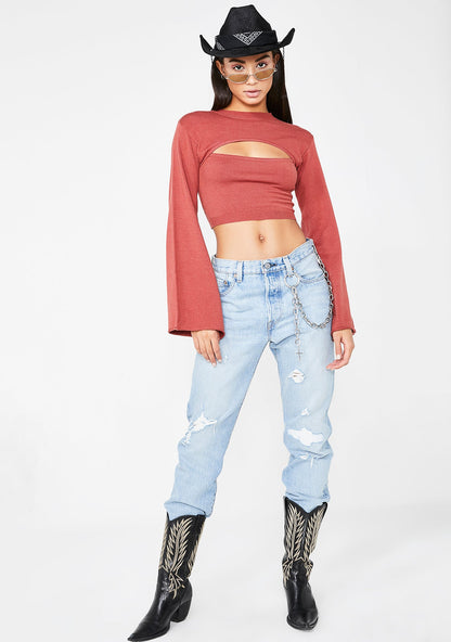 Amber Hot Lil Honey Long Sleeve Sweater