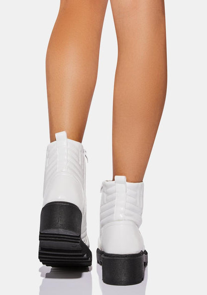 Angel More To Adore Combat Boots