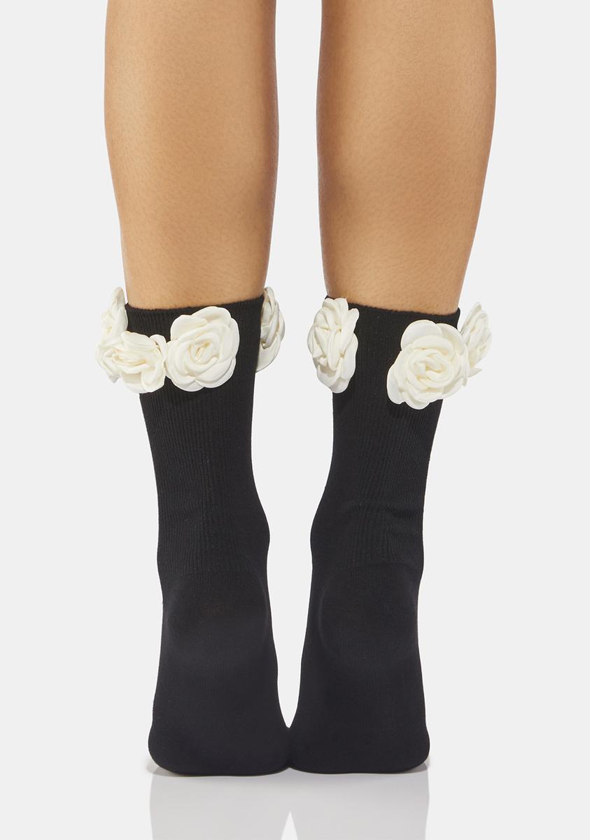Among The Flowers Crew Socks