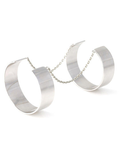 Anarchy Silver Double Cuff