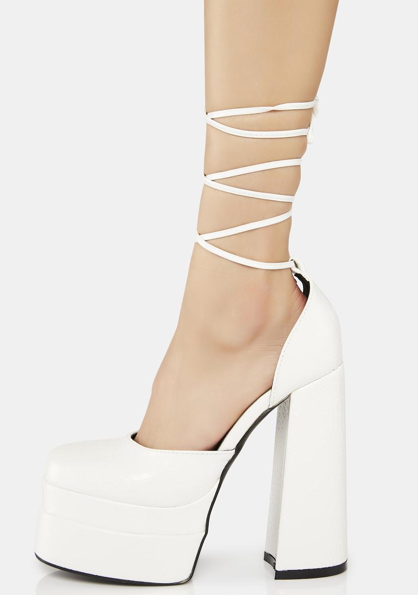 Anything But Basic Lace-Up Heels